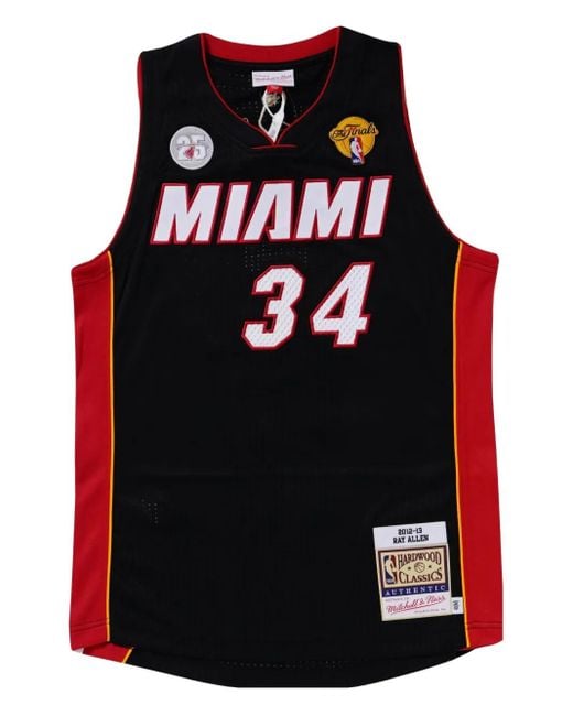Mitchell & Ness Black Nba Miami Heat 2012 Ray Allen Jersey for men