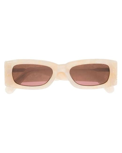 Gcds Pink Rectangular Tinted Sunglasses