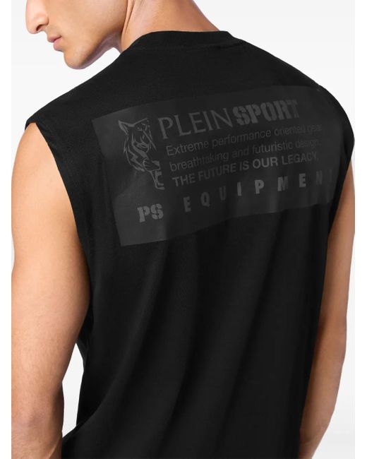Philipp Plein Black Sleeveless T-Shirt for men