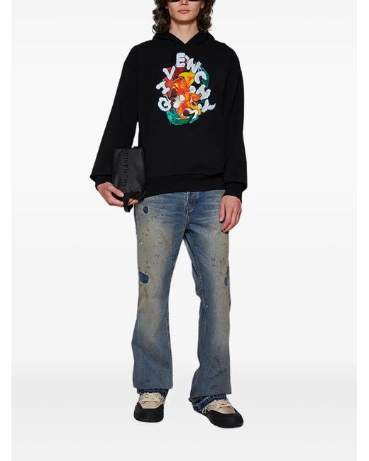 Givenchy Blue Psychedelic Hoodie for men