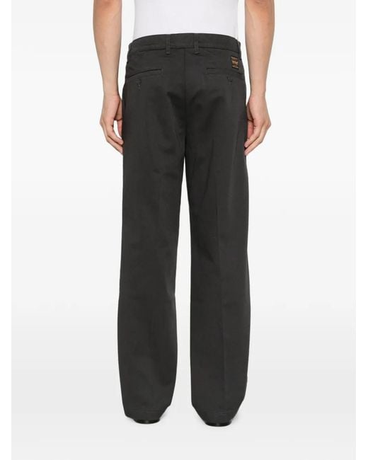 Levi's Black Pleated-Detail Straight-Leg Jeans for men
