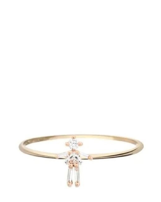 LITTLE ONES PARIS White 18Kt Rose Girl Diamond Ring