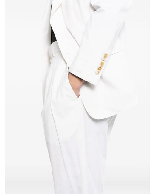 Tom Ford White Pleated Trousers for men