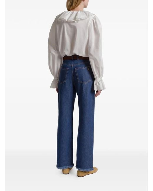 Alberta Ferretti White Poplin Shirt
