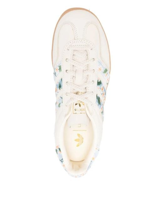 Adidas White X Liberty London Gazelle Indoor Sneakers