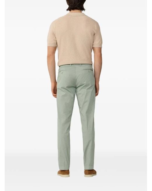 Hackett Green Kensington Belt-Loop Trousers for men