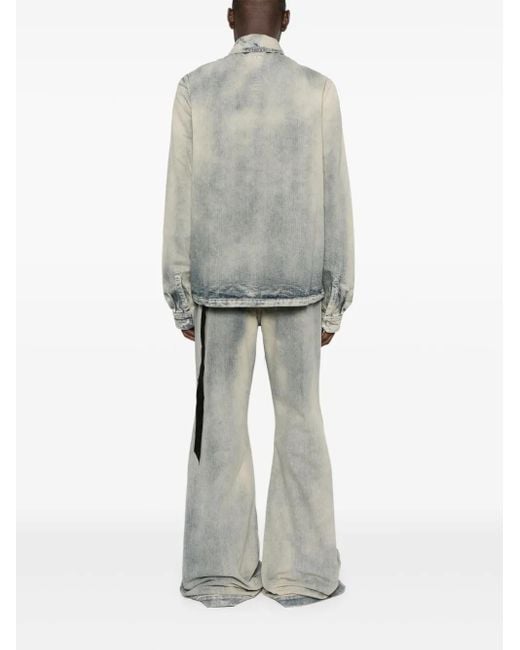 Rick Owens Blue Zip-Fastening Drawstring Jacket for men