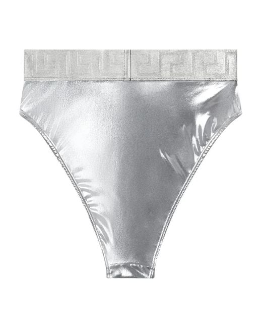 Versace Metallic Bikini Bottoms
