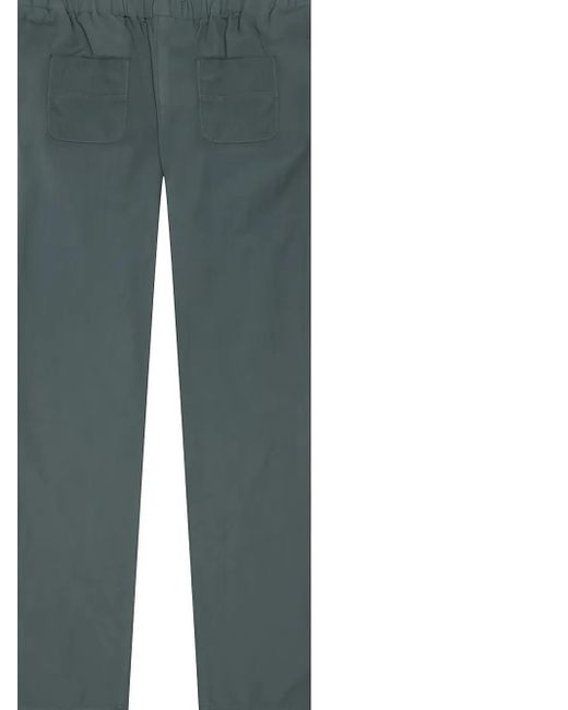 Undercover Blue Elasticated-Waist Herringbone Straight Trousers for men