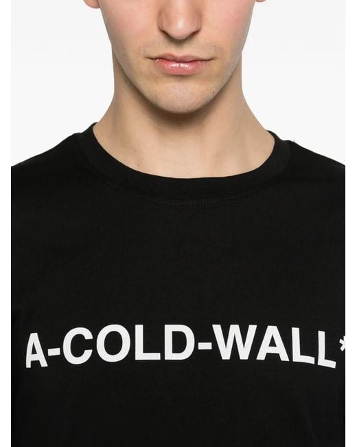 A_COLD_WALL* Black Logo-Print T-Shirt for men