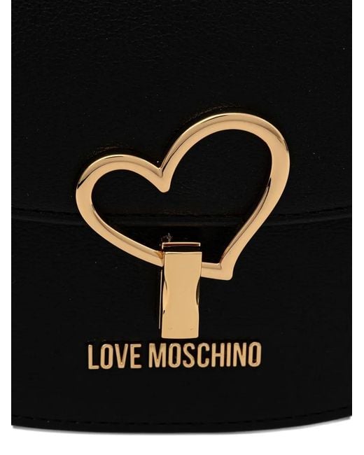 Love Moschino Black Logo-Detail Tote Bag