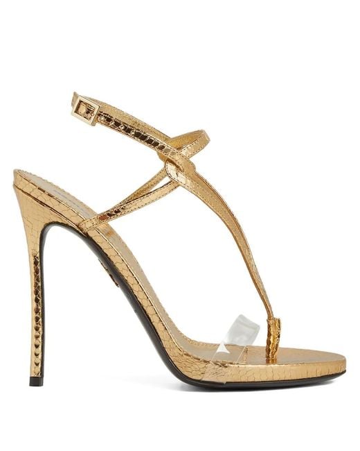 DSquared² Metallic Embossed Heeled Sandals