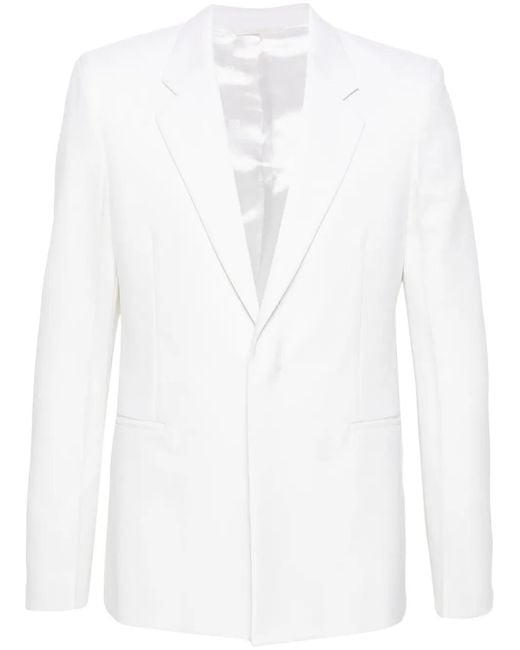 Givenchy White Notched-Lapel Blazer for men