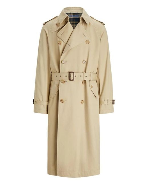 Polo Ralph Lauren Natural Double-Breasted Trench Coat for men
