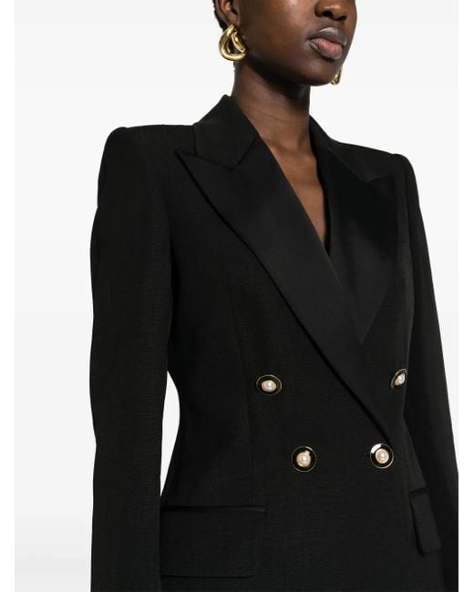 Casablanca Black Double-Breasted Blazer