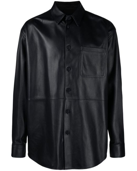 Giacca-camicia midi con inserti di Off-White c/o Virgil Abloh in Black da Uomo