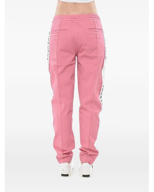 Givenchy Pink Logo-Tape Track Pants