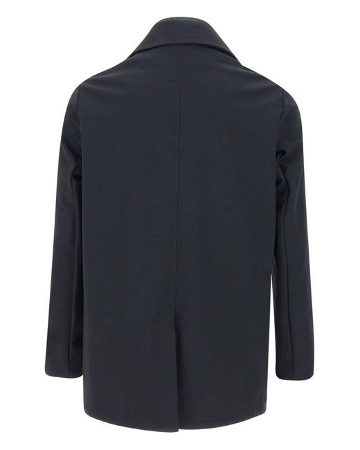 Rrd Blue Double-Breasted Peacoat Jacket for men