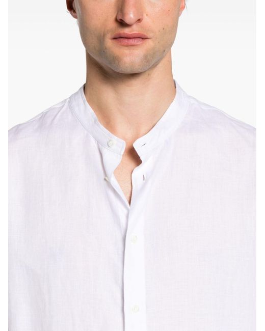 Camisa con cuello mao Brunello Cucinelli de hombre de color White