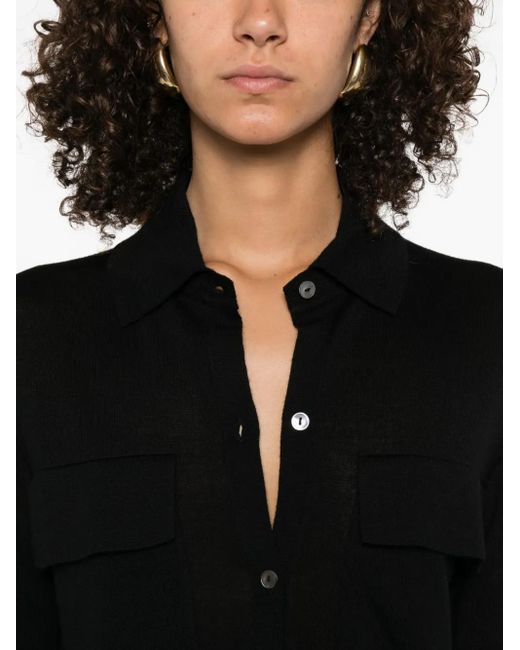 P.A.R.O.S.H. Black Buttoned Cardigan