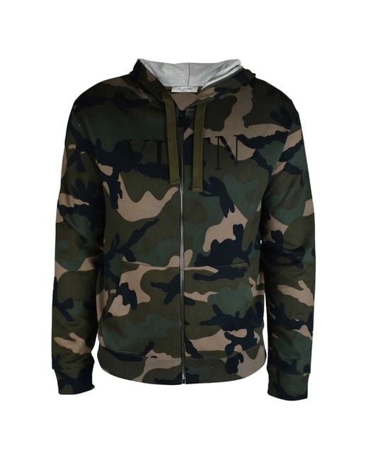 Valentino Garavani Black Camouflage Hoodie for men