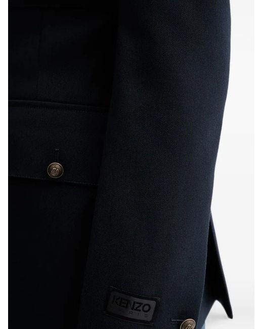 KENZO Blue Multi-Pocket Military Jacket