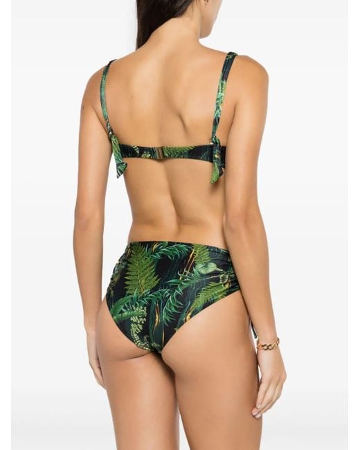 Lygia & Nanny Green Marcela Bikinioberteil Mit Blatt-Print