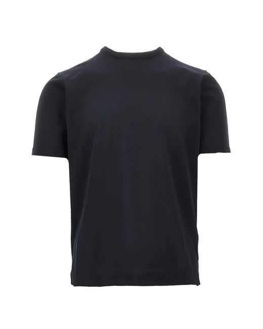 Caruso Black Crew-Neck T-Shirt for men