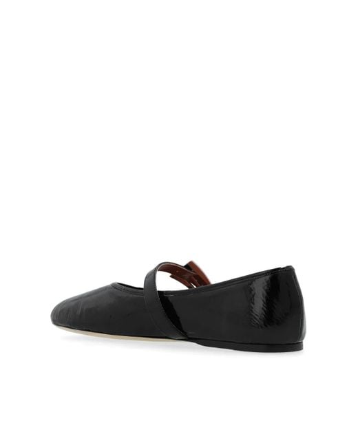 Paris Texas Black Sveva Ballerina Shoes
