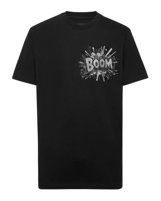メンズ Philipp Plein Boom Tシャツ Black