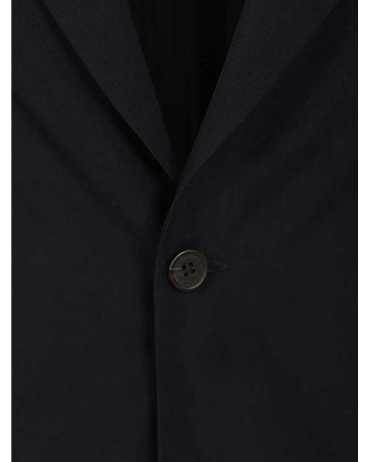 Emporio Armani Blue Button Single-Breasted Blazer for men