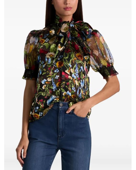 Alice + Olivia Brentley Blouse in het Green