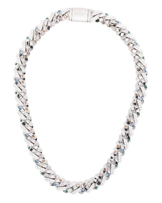 Collar Exo Prong Pavé DARKAI de color White