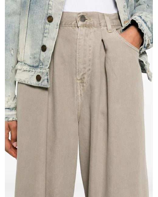 Haikure White Pleated Jeans