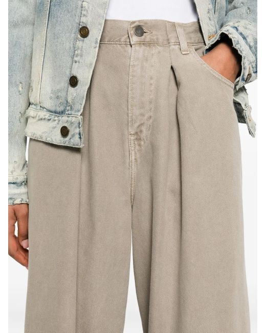 Haikure White Pleated Jeans