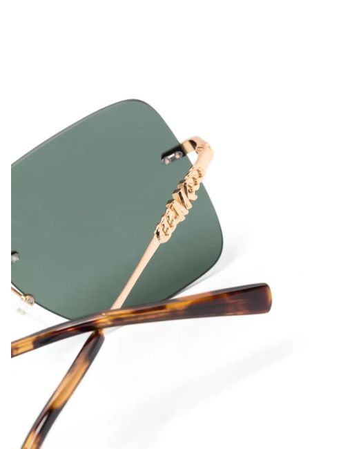 Michael Kors Green Square-Frame Sunglasses