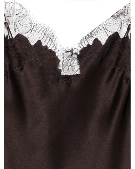Carine Gilson Black Silk Slip Dress