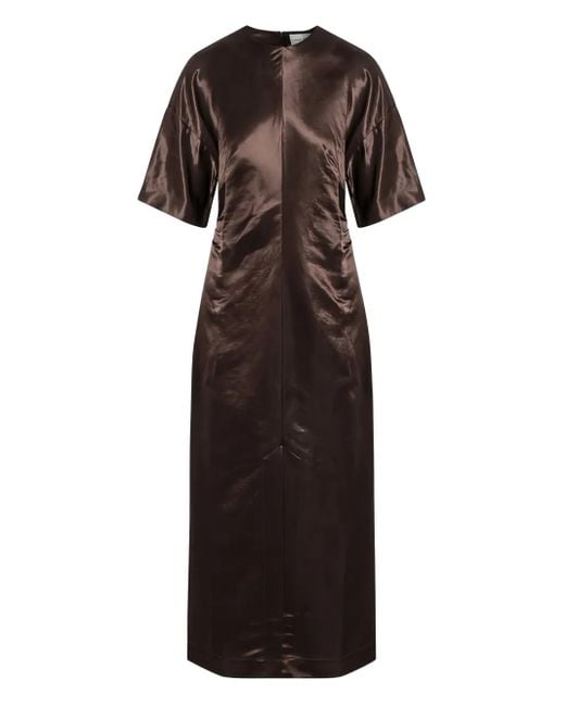 Loulou de Saison Brown Fitted Midi Dress