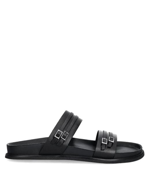 Vagabond Black Effie Buckle-Detail Leather Sandals