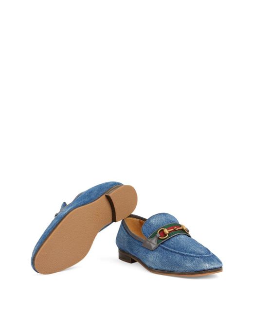 Gucci Horsebit Sylvie Jeans-Loafer in Blue für Herren