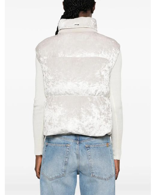 Chaleco Acolchado Texturizado Herno de color White