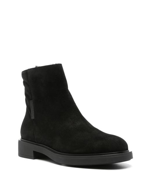 Gianvito Rossi Black Shearling-Lining Suede Boots