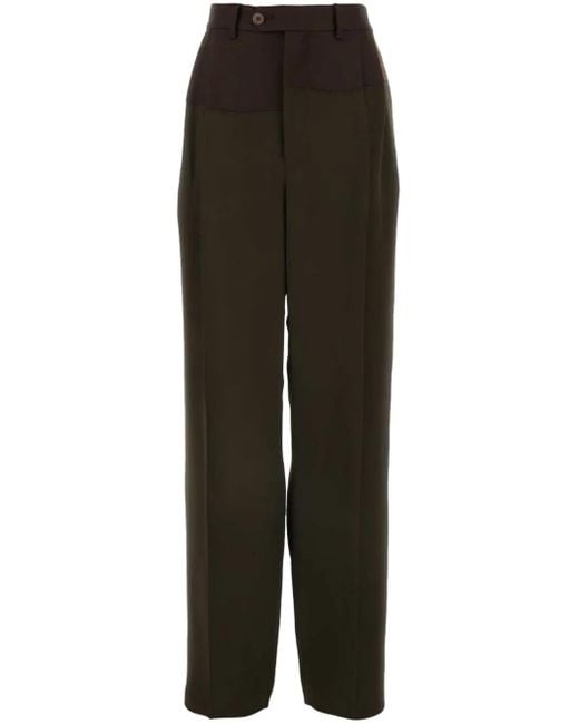 Pantalones anchos de talle alto Magliano de color Black