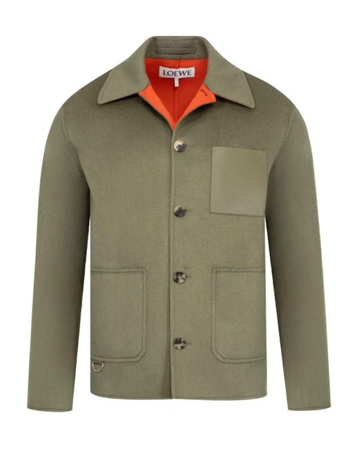 メンズ Loewe パッチポケット シャツジャケット Green