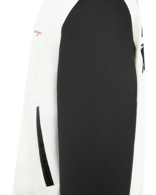 Givenchy White Photographic Negative-Print Bomber Jacket for men
