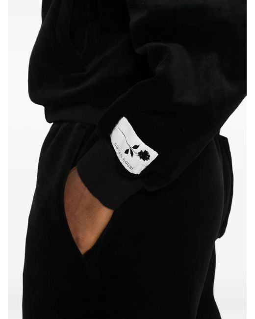 Golden Goose Deluxe Brand Black Cotton-Blend Hoodie With Zip