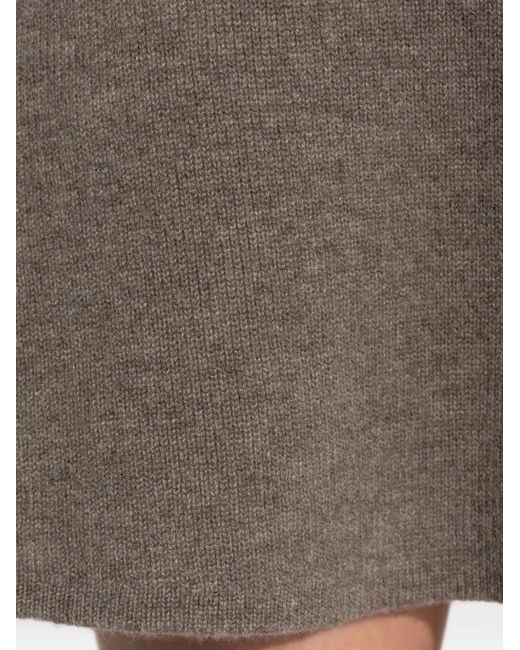 Lisa Yang Gray Ribbed-Knit Mini Skirt