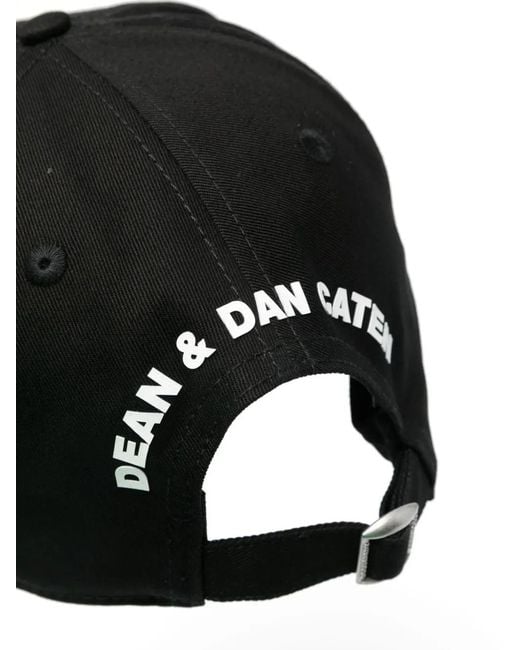 DSquared² Black Rocco Twill Hat for men