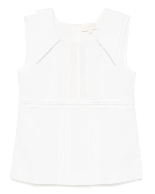 ShuShu/Tong White Square-Neck Top