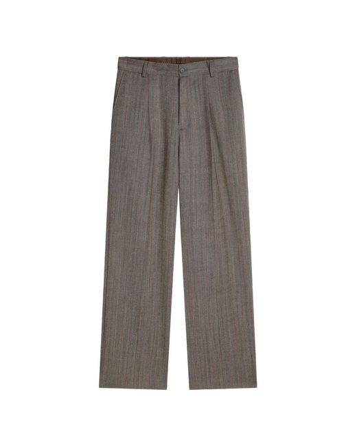 Dries Van Noten Gray Button Trousers for men